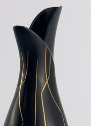 Haute Curature Lillemor Mannerheim for Gefle Keramik, Dixie, Mangania Series Sculptural Flask Vase, 1957