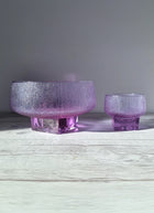 Kristal Melting Ice Series, Neodymium Alexandrite Jorum and 6 Tumbler Dish Set, 1960s-70s, Italy