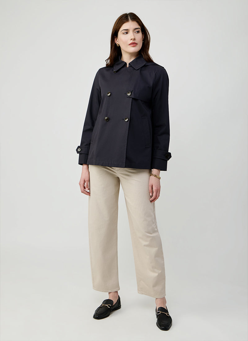  Short Cotton Hood Trench Coat by Herno at Andrews 