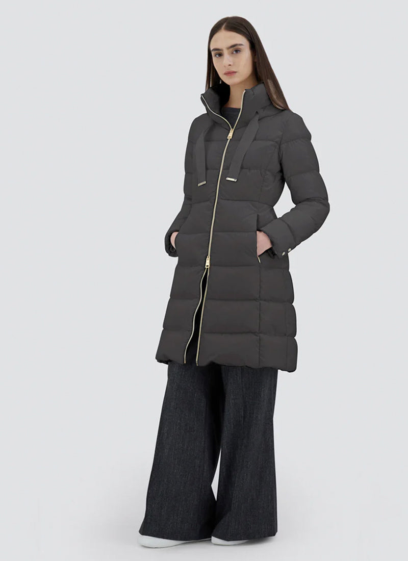 Herno Satin Long Hourglass Puffer