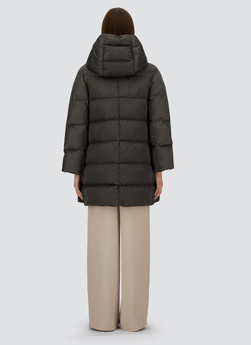 Satin Nylon Aline Hooded Coat by Herno at Andrews