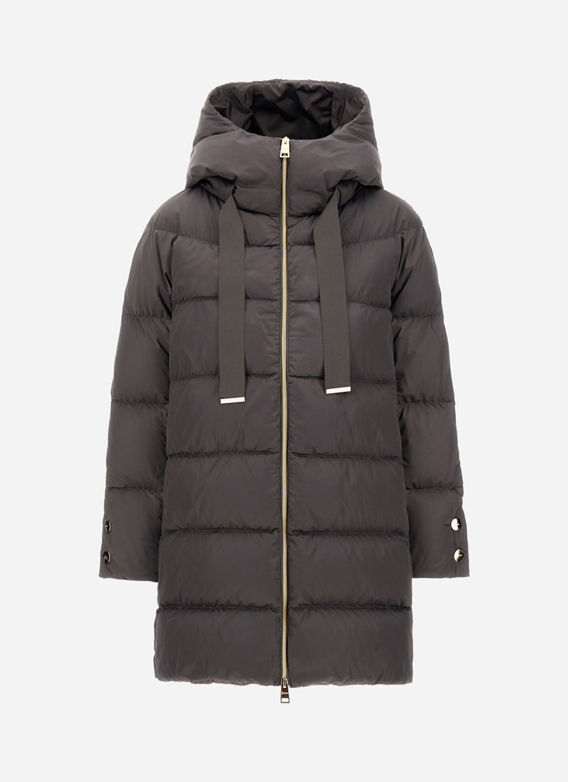 Satin Nylon Aline Hooded Coat by Herno at Andrews