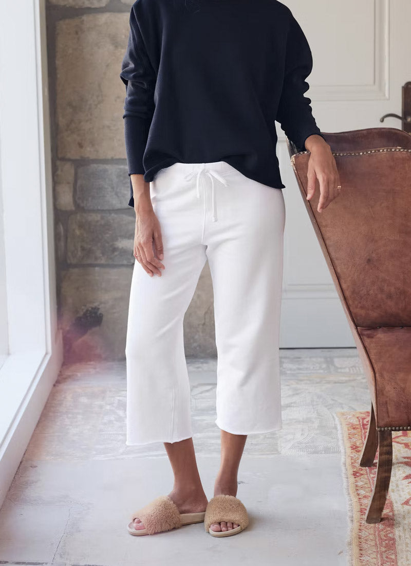 Catherine Wide Leg Fleece Sweatpant