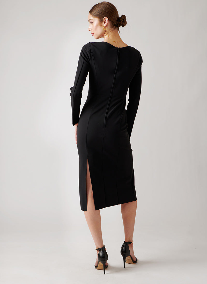 Greta Constantine Lanne Sweatheart Neck Midi Dress
