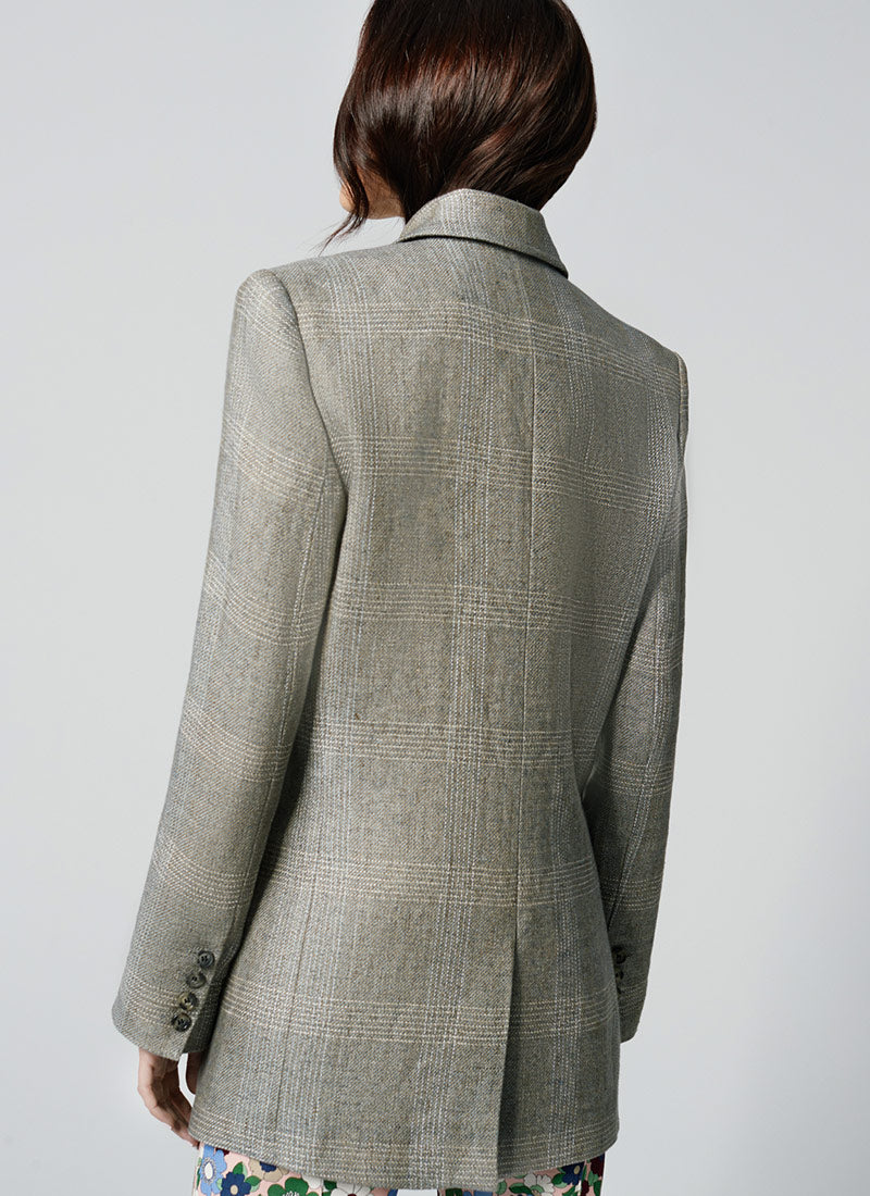 Smythe Linen Notched Lapel Blazer