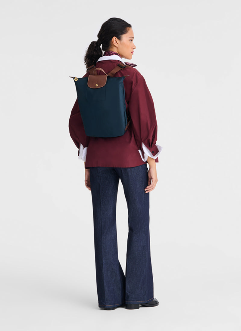 【関税&送料込】Longchamp Zaino M Le Plaige Longchamp Medium Le Pliage Backpack | Blue | FARFETCH
