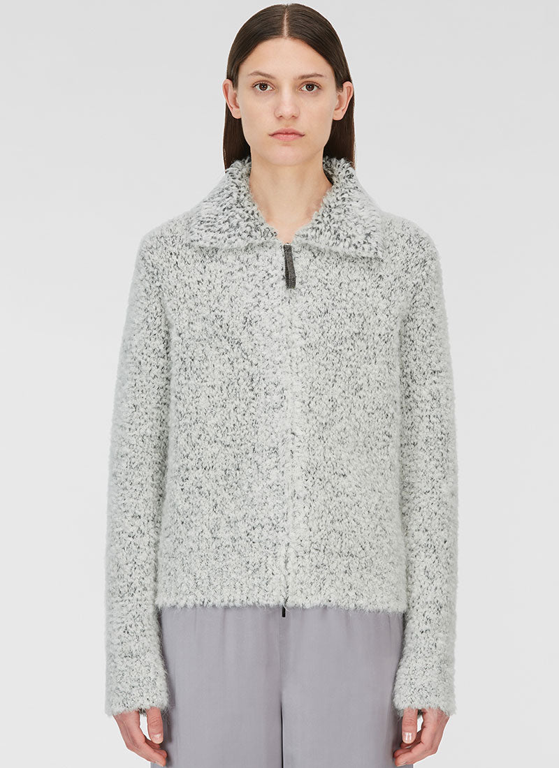 Fabiana Filippi Bouclé Zipped Bomber Jacket