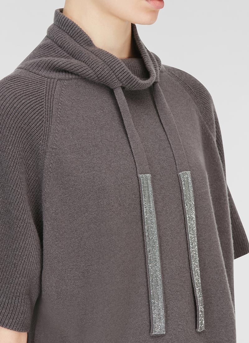 Fabiana Filippi Turtle Neck Platinum Cape