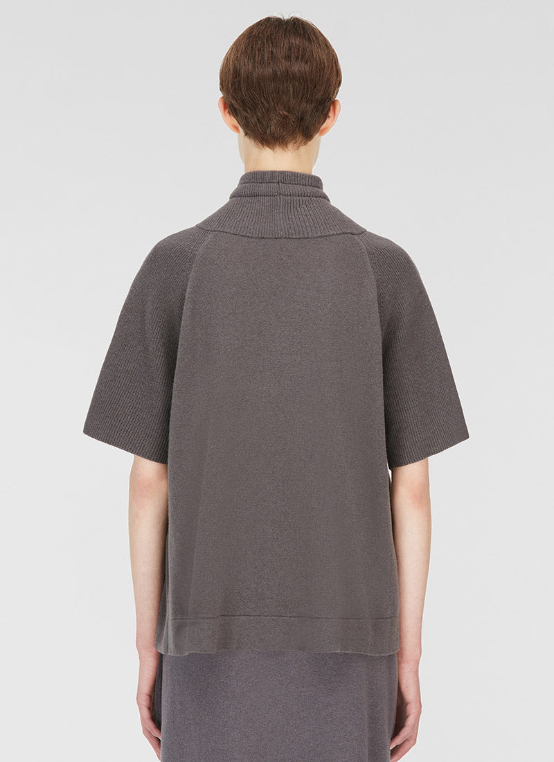 Fabiana Filippi Turtle Neck Platinum Cape