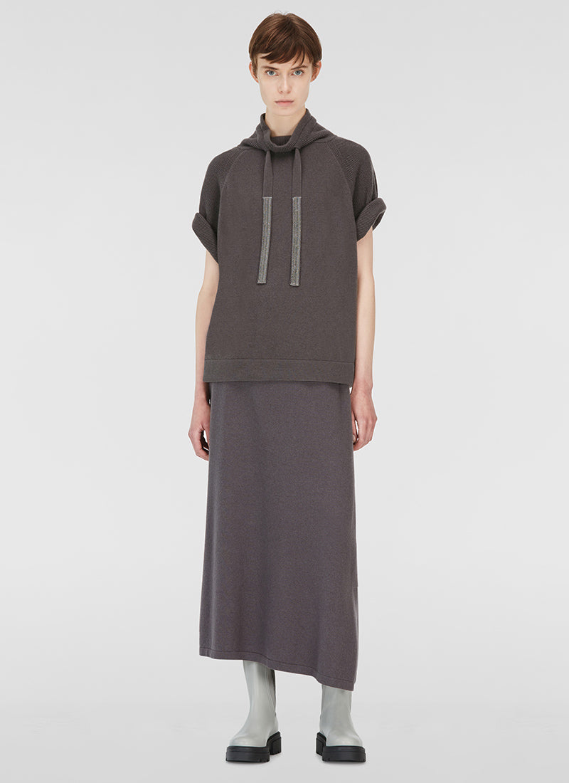 Fabiana Filippi Turtle Neck Platinum Cape
