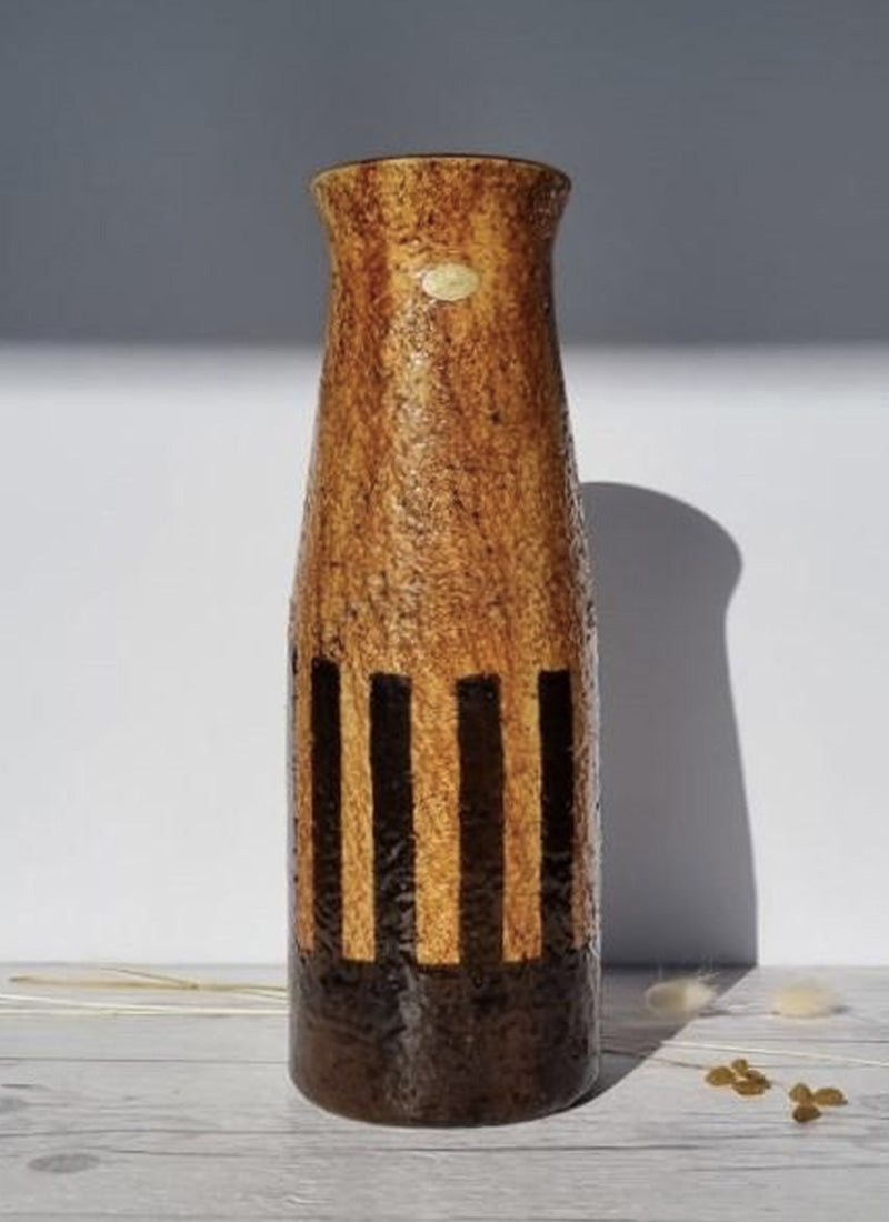 Haute Curature Mari Simmulson 1960 Eritrea Series Burnt Sugar and Caramel Palette Modernist Vase