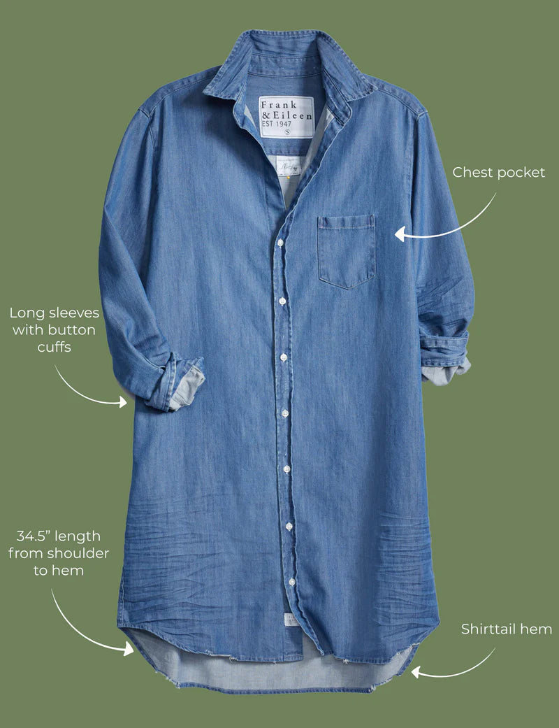 Frank & Eileen Mary Vintage Stonewashed Denim Shirt Dress
