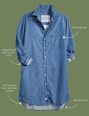 Frank & Eileen Mary Vintage Stonewashed Denim Shirt Dress