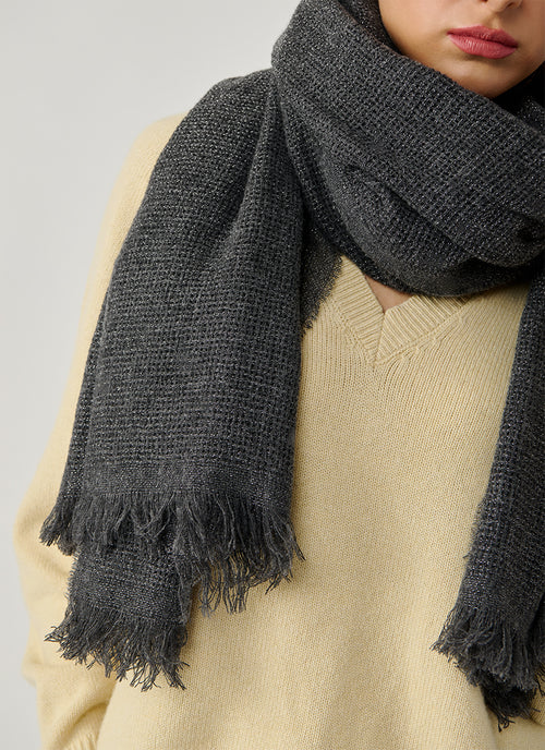4 Laces Lurex Wool Scarf