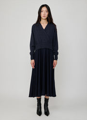 Peserico Tricot Viscose-Blend Twill Dress