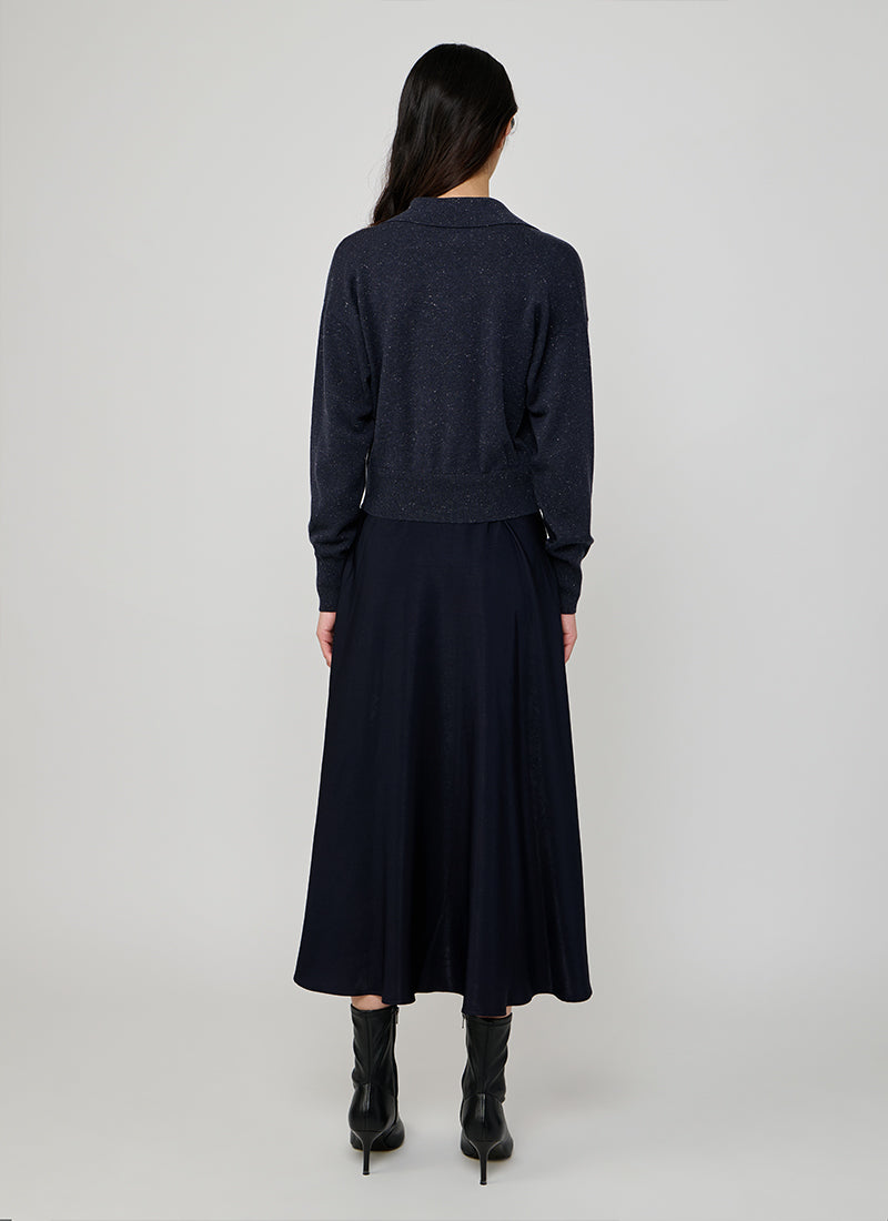 Peserico Tricot Viscose-Blend Twill Dress
