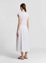 Peserico Bi Material Cotton Sequin Dress