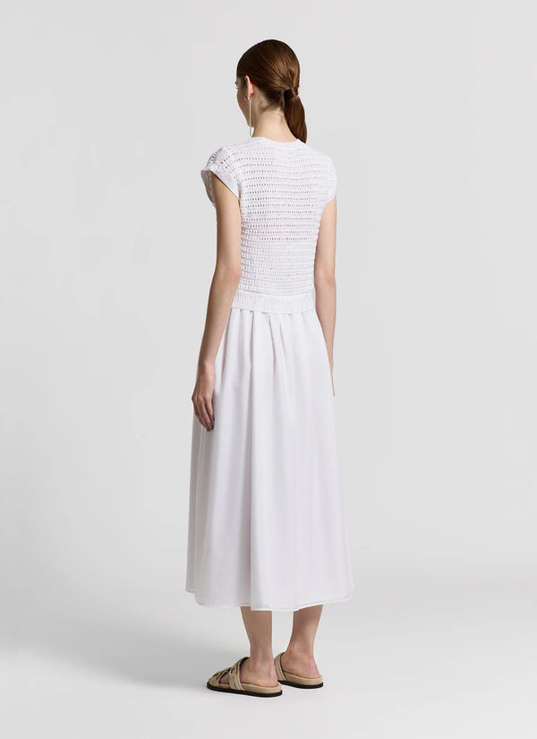 Peserico Bi Material Cotton Sequin Dress