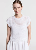 Peserico Bi Material Cotton Sequin Dress