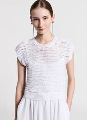 Peserico Bi Material Cotton Sequin Dress