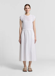 Peserico Bi Material Cotton Sequin Dress