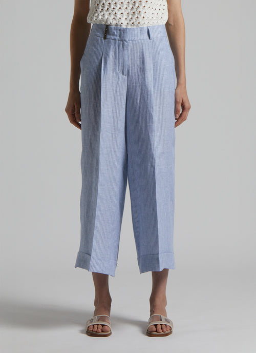 Linen Striped Trousers