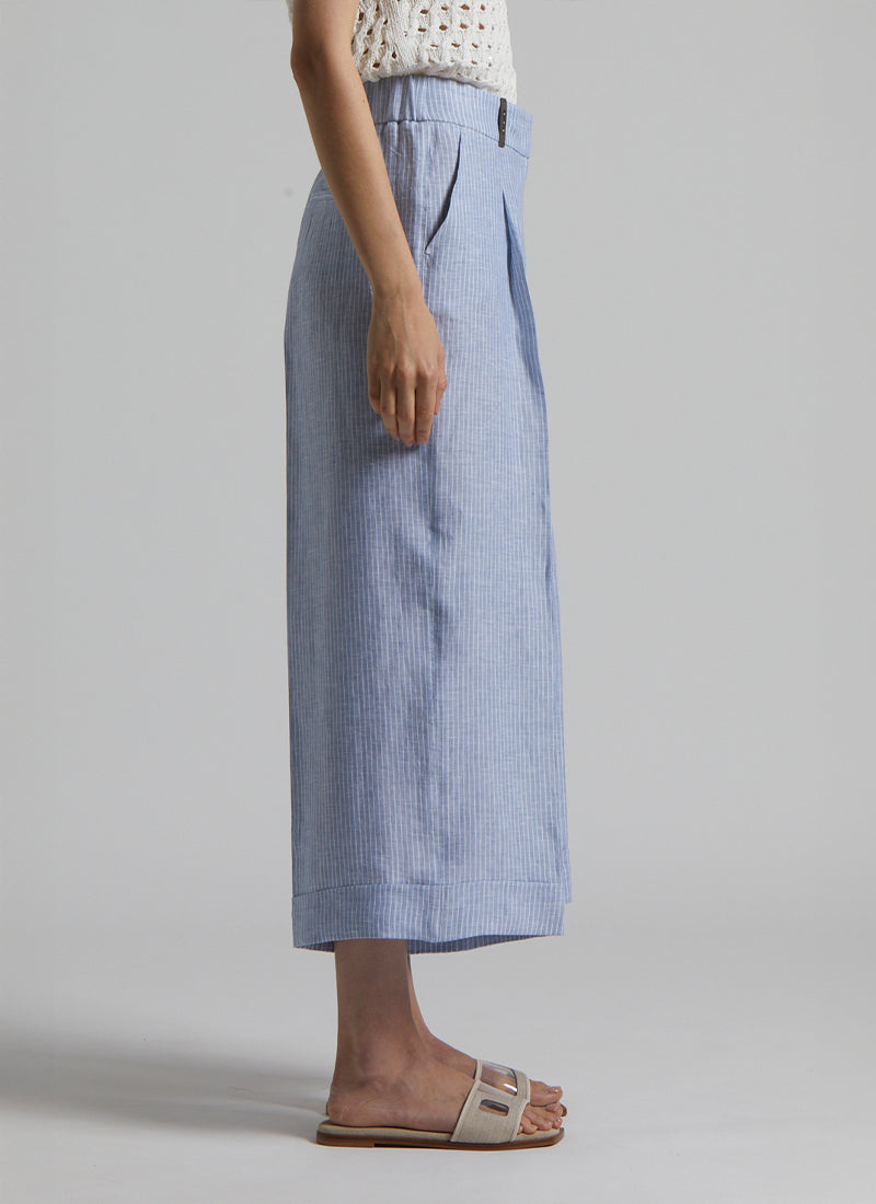 Linen Striped Trousers