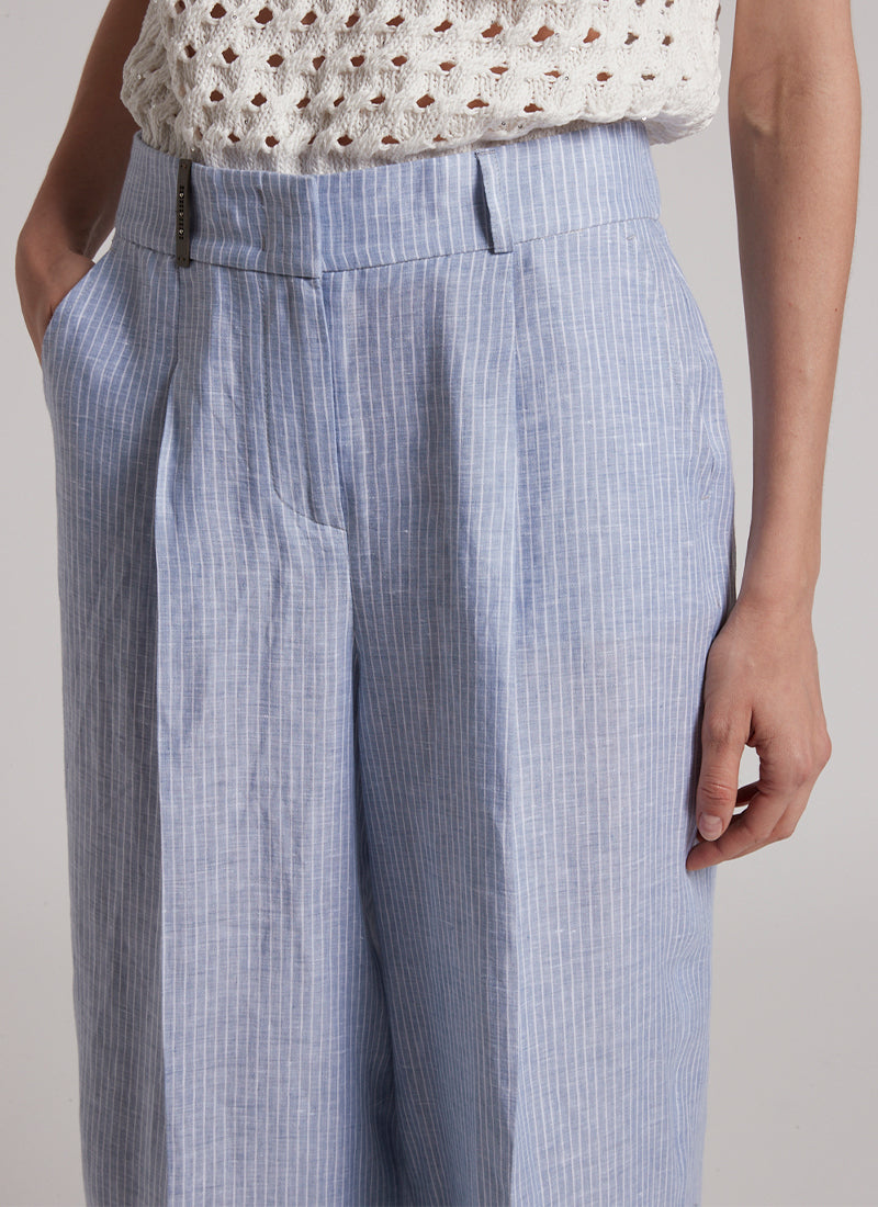 Linen Striped Trousers
