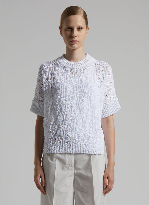 Peserico Malfilè Yarn Short Sleeve Sweater