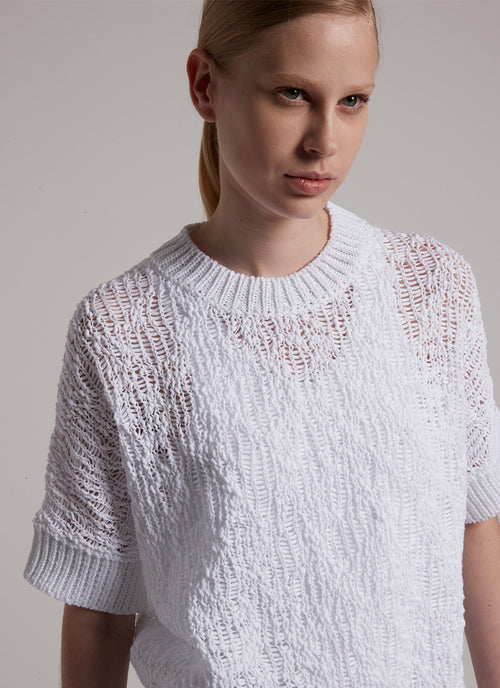 Peserico Malfilè Yarn Short Sleeve Sweater