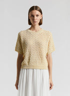 Peserico Short Sleeve Micro Sequins Sweater