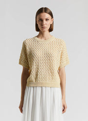 Peserico Short Sleeve Micro Sequins Sweater