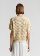Peserico Short Sleeve Micro Sequins Sweater