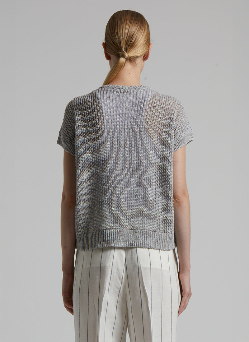 Peserico Short Sleeve Vest With Sequins Sweater