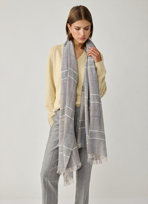 Wool Lurex Scarf by Peserico at Andrews