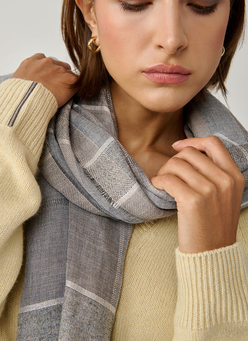 Wool Lurex Scarf by Peserico at Andrews