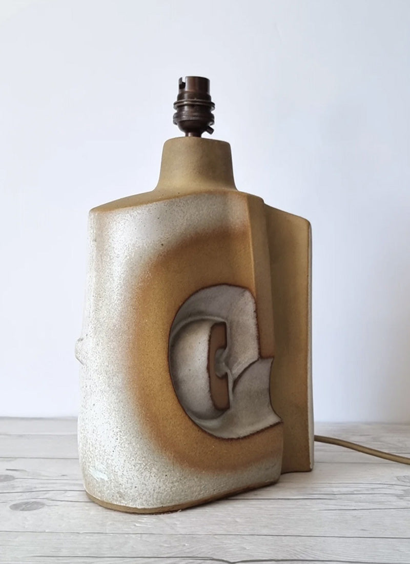 Haute Curature Peter Ellery Zennor Series Sculptural Modernist Ceramic Lamp Base, 1970s