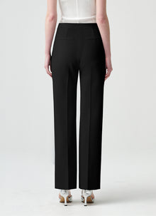 RVN Straight Crepe Front Slit Knit Pants