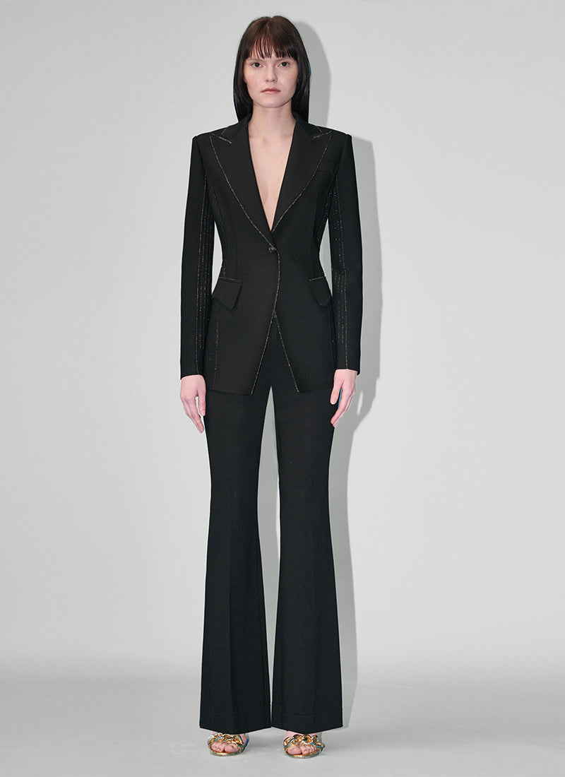 RVN Bootleg Crepe Knit Pants