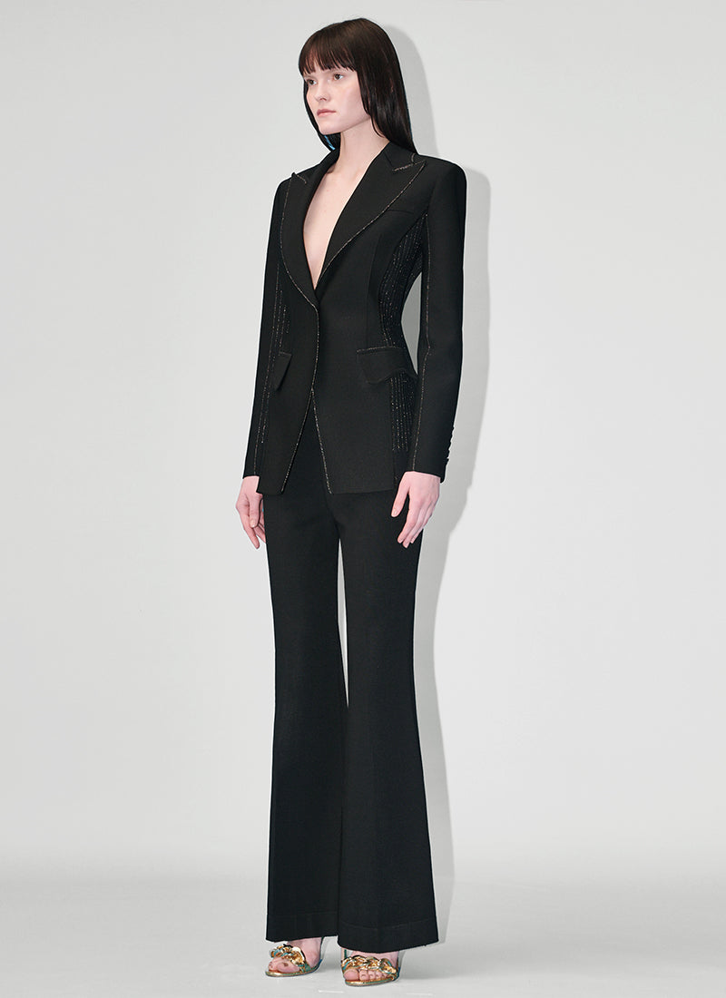 RVN Bootleg Crepe Knit Pants