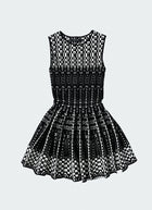 RVN Checkered Jacquard Sleeveless
