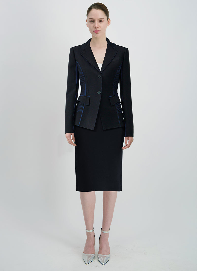 RVN Crepe Knit Pencil Skirt