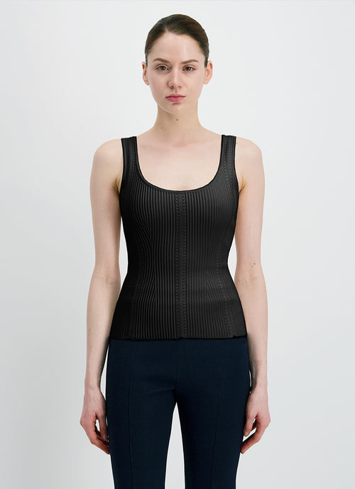 RVN Embellished Knitted Reversible Tank Top