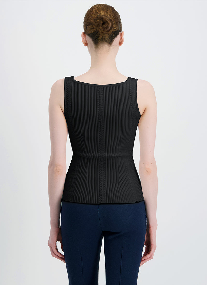 RVN Embellished Knitted Reversible Tank Top