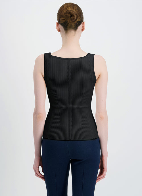 RVN Embellished Knitted Reversible Tank Top