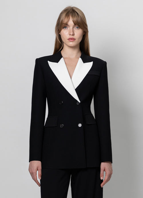 RVN Tuxedo Double-Breasted Blazer