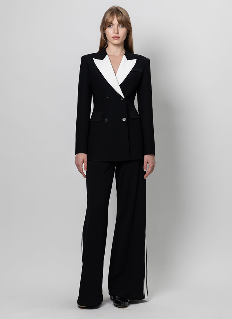 RVN Tuxedo Double-Breasted Blazer
