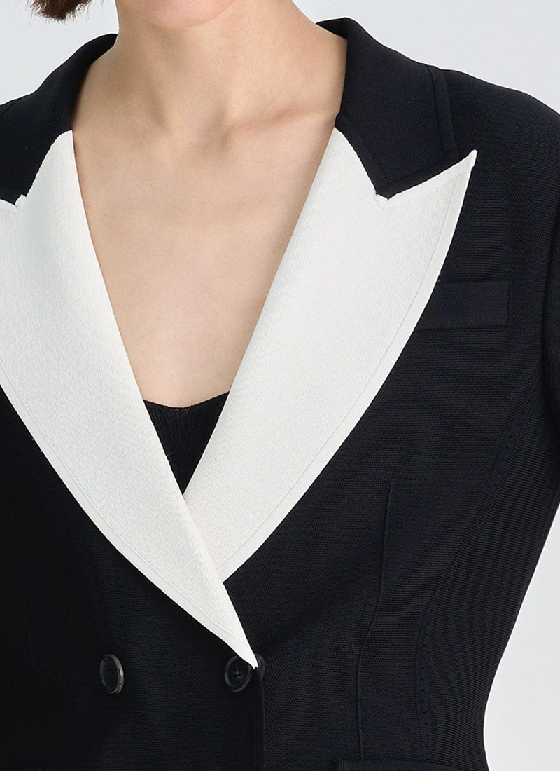 RVN Tuxedo Double-Breasted Blazer