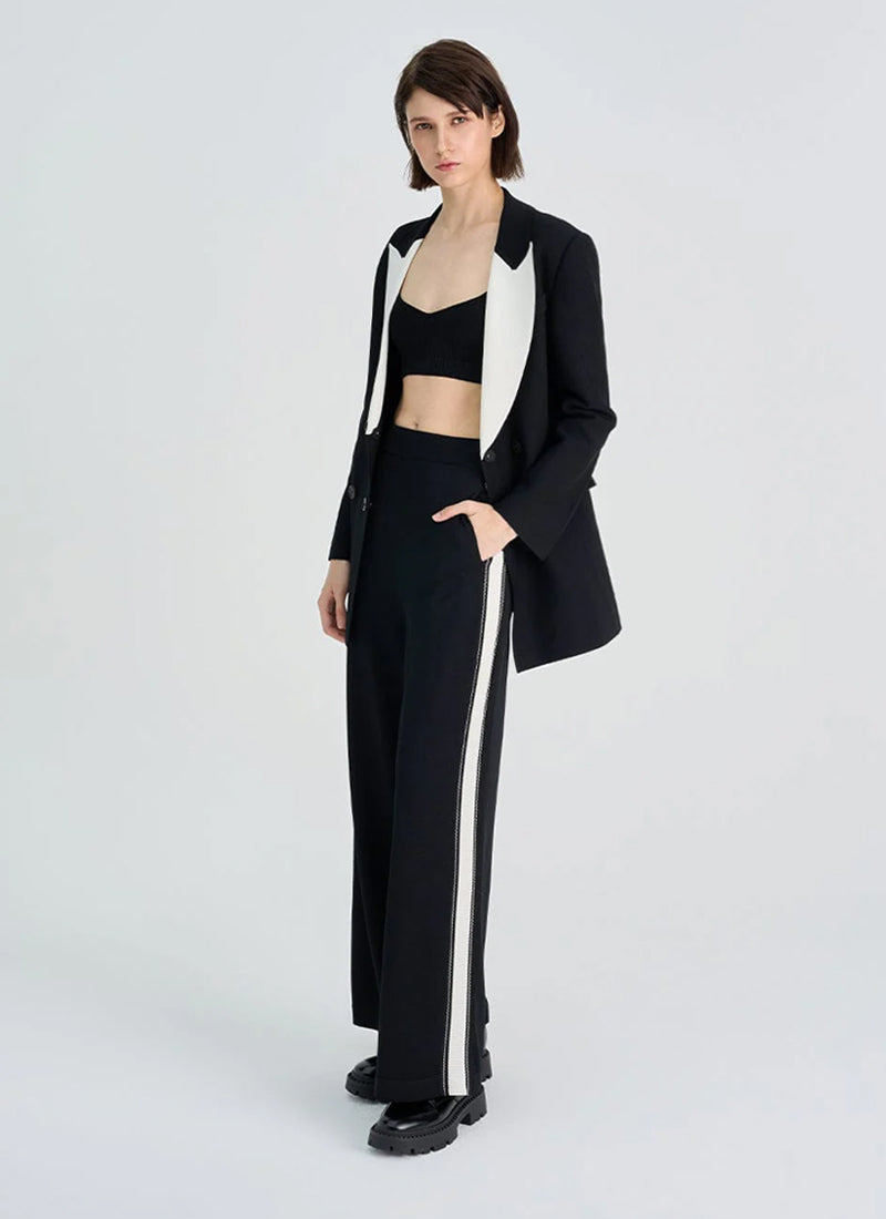RVN Tuxedo Double-Breasted Blazer