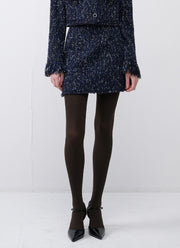 RVN Tweed Knit Mini Skirt